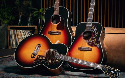 Gibson Updates the Modern Collection Acoustics With Tri-Burst Versions of the Hummingbird Standard and the SJ-200 Standard