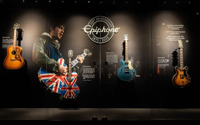 Noel Gallagher’s Epiphone guitars showcased at the British Music Experience