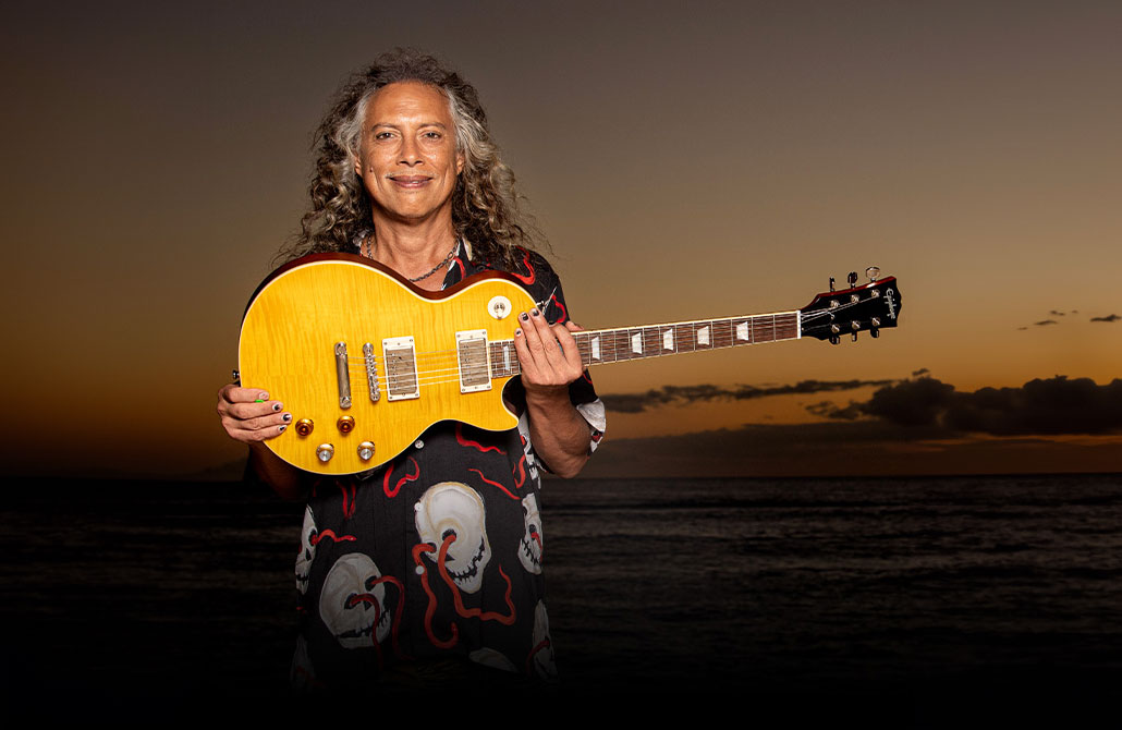 The Epiphone Kirk Hammett “Greeny” Les Paul, made in collaboration with the Gibson Custom Shop