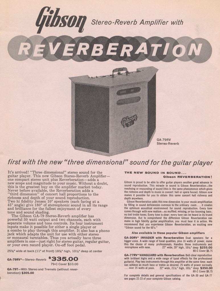1961 Gibson reverberation brochure
