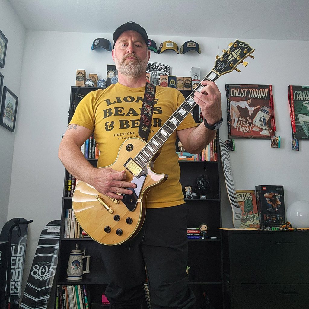 Jason Thalman reunited with his long-lost Les Paul Custom guitar
