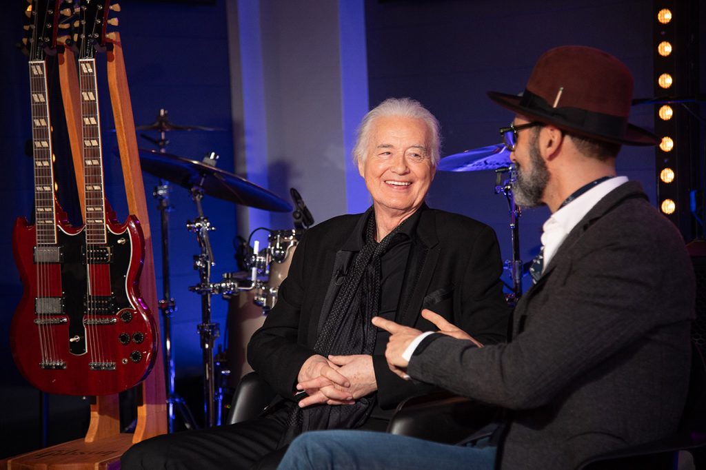 Jimmy Page and Gibson CEO, Cesar Gueikian