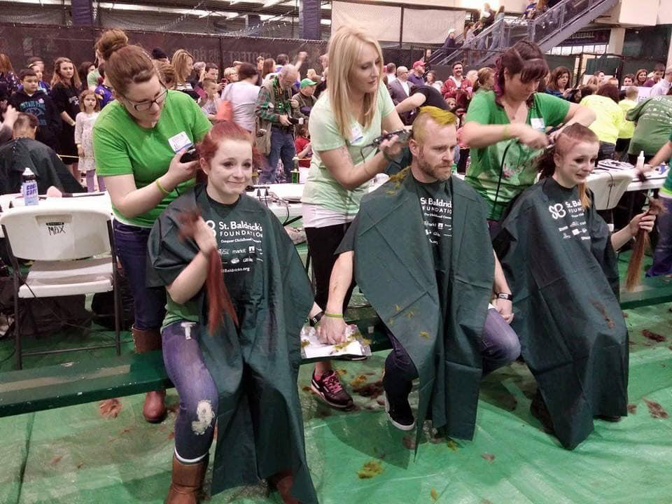 The Thalmans helped support St. Baldrick’s Foundation in 2014 for cancer awareness, raising $6,400